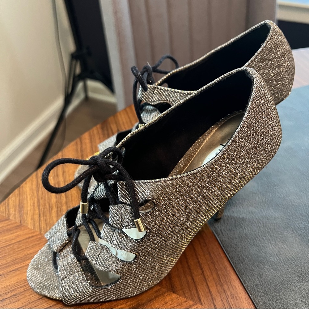 Gold/Silver Shimmer High Heel Shoes